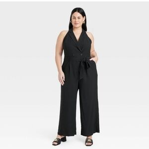 A New Day Women's Tailored Maxi Jumpsuit Black IT DON'T COME WITH THE BELT